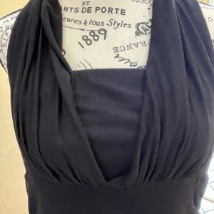 WHBM black multi style wear top